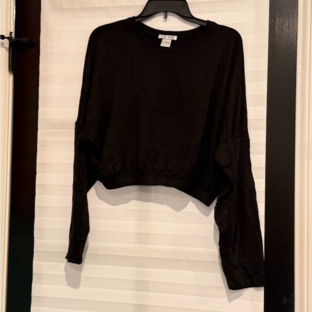 FIVE The Label Black Long Sleeve Crop Top